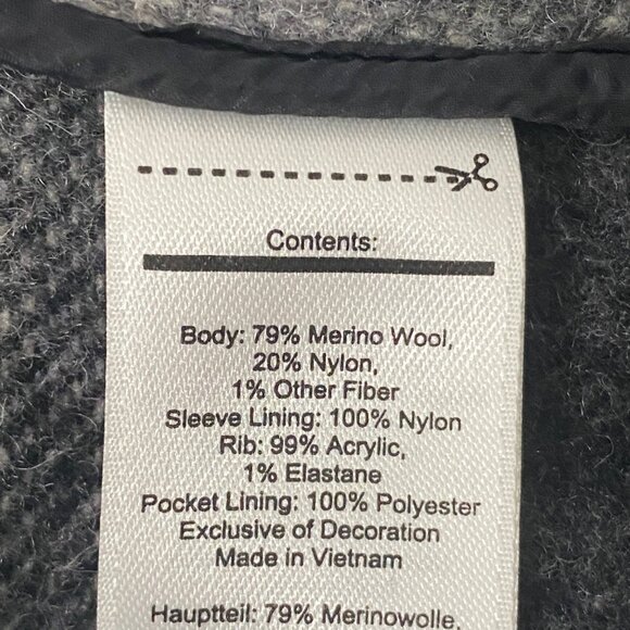 Smartwool Ibera merio wool blend Bomber jacket coat Gray plaid M outdoor - Picture 7 of 10